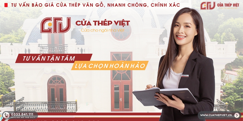 báo giá cửa thép vân gỗ